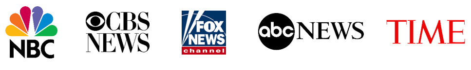 Featured in NBC, CBS News, Fox News, ABC News, and Time